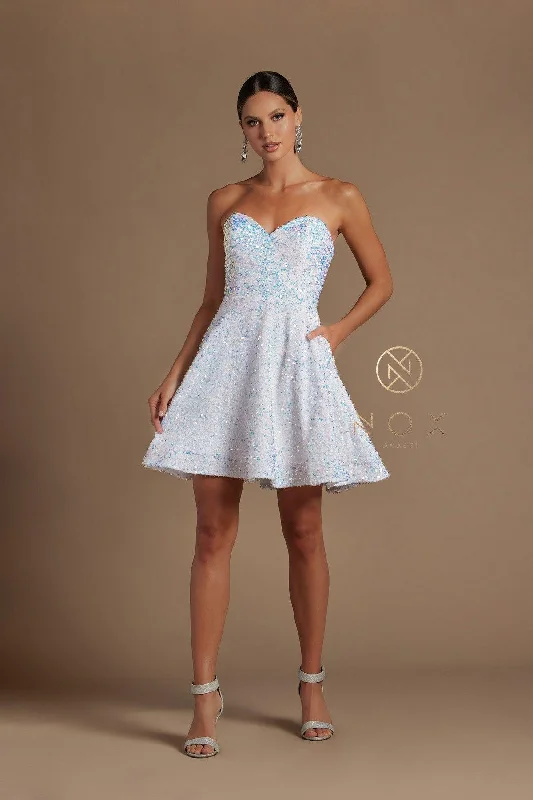 Strapless Sequins Short Homecoming Dress Sale Sequin Gown Party