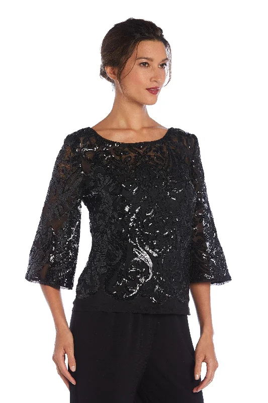 R&M Richards 5995 Mother Of The Bride Sequins Top Classy Sequin Dress