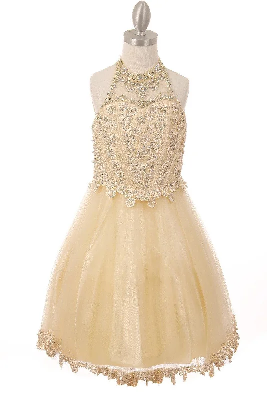 Beaded Sequin Short Flower Girl Dress Sale Sequin Shift Gown