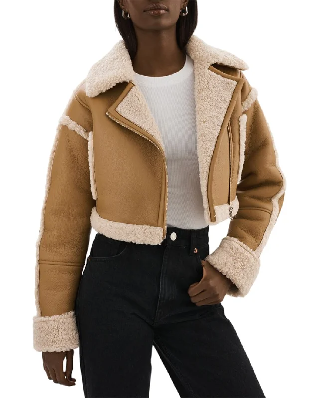 LAMARQUE Sherpa Crop Jacket Minimalist Blazer Look