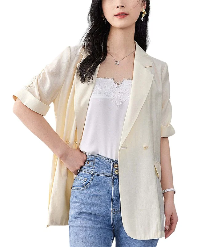 OUNIXUE Blazer Relaxed Fit Blazer