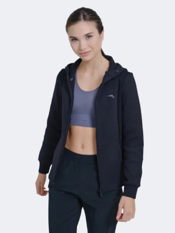 Anta Knit Women Training Jacket Black Women's elegant jackets