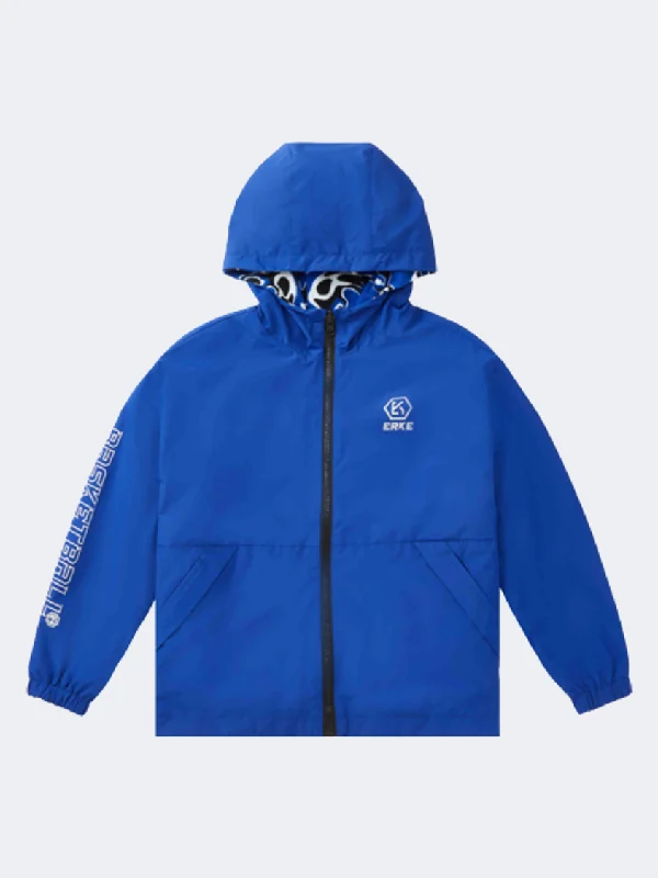 Erke Reversible Kids-Boys Training Jacket Blue Women's windproof jackets