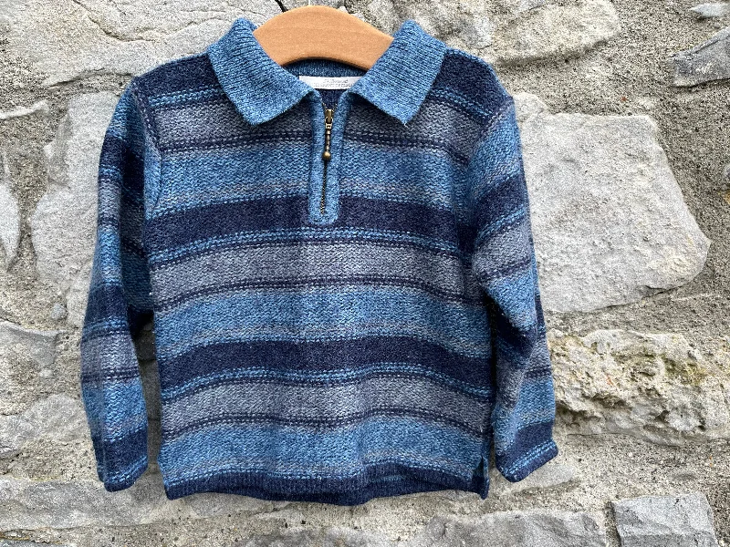 90s navy stripy jumper 18-24m (86-92cm) Pullover Tunic Sweater