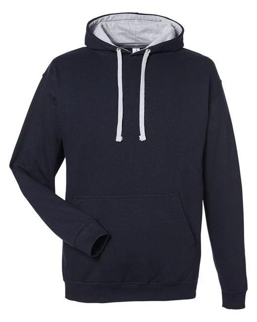 Just Hoods By AWDis Adult 80/20 Midweight Varsity Contrast Hooded Sweatshirt JHA003 Hoodie with Drawstrings