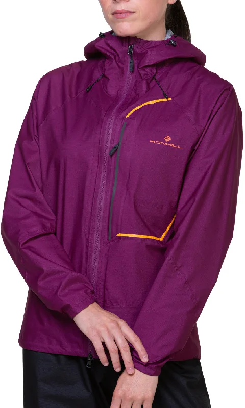 Ronhill Tech Fortify Waterproof Womens Running Jacket - Purple Women's fashion jackets sale