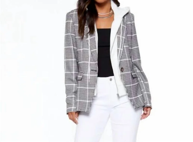 Blazer In Black And White Professional Women’s Blazer