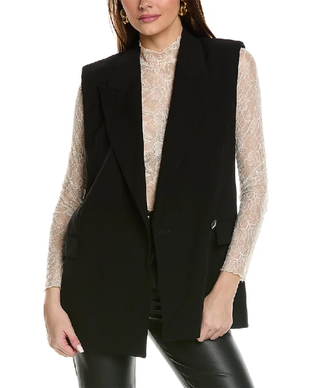 Reiss Thea Long Line Waistcoat Buttoned Blazer for Women