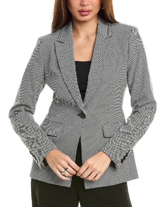 Elie Tahari Check Blazer Modern Tailored Blazer