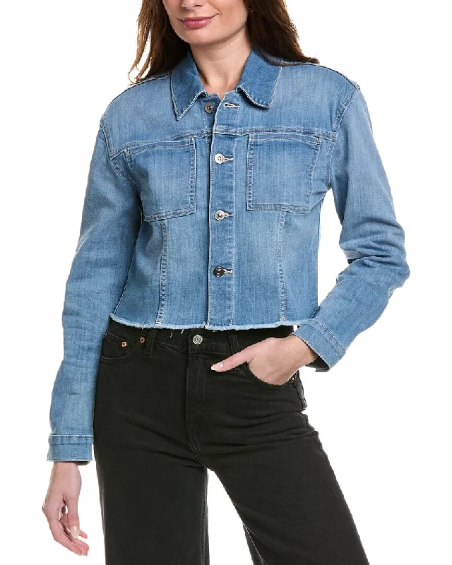 HUDSON Jeans Cropped Denim Jacket Women’s Blazer Trend