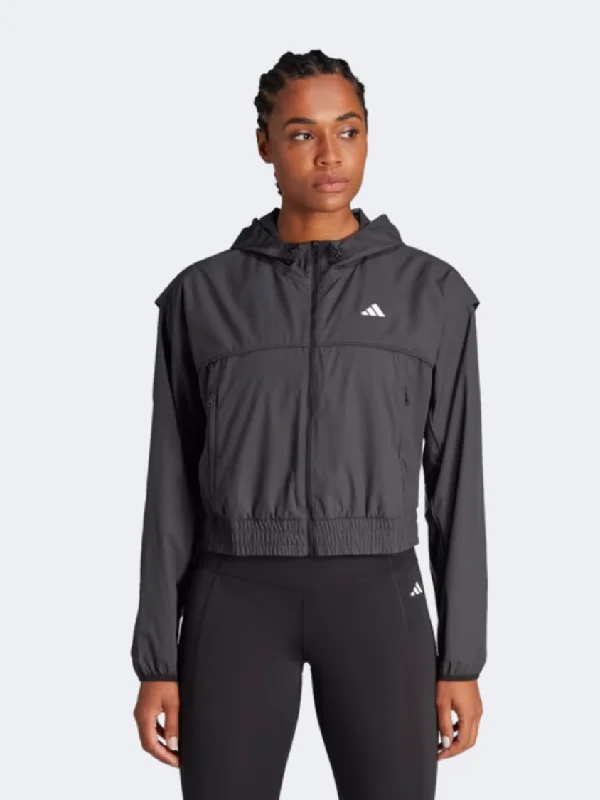 Adidas Hyperglam Windbreaker Women Training Jacket Black/White Women's minimalist jackets