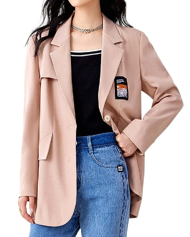 OUNIXUE Jacket Blazer with Pockets