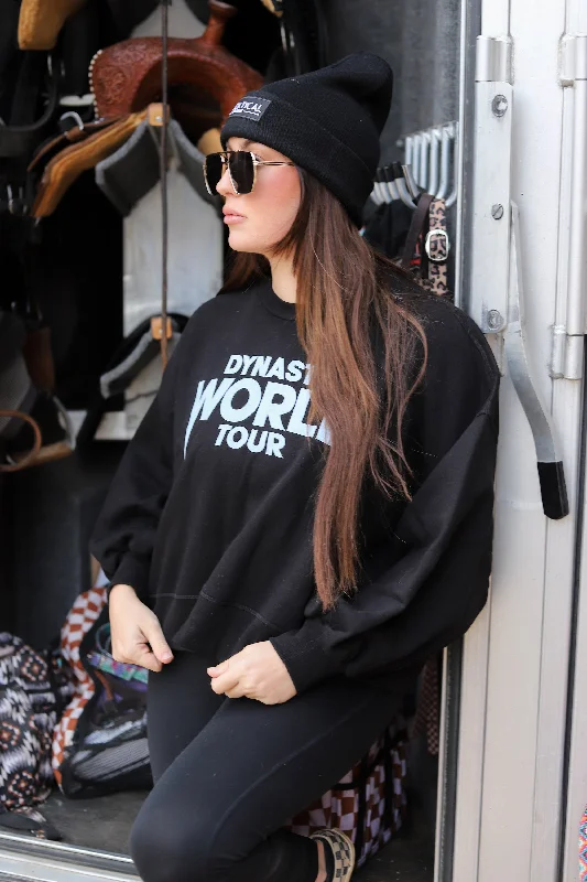 DYNASTY WORLD TOUR BLACK PULLOVER Warm Hoodie Sweatshirt Style