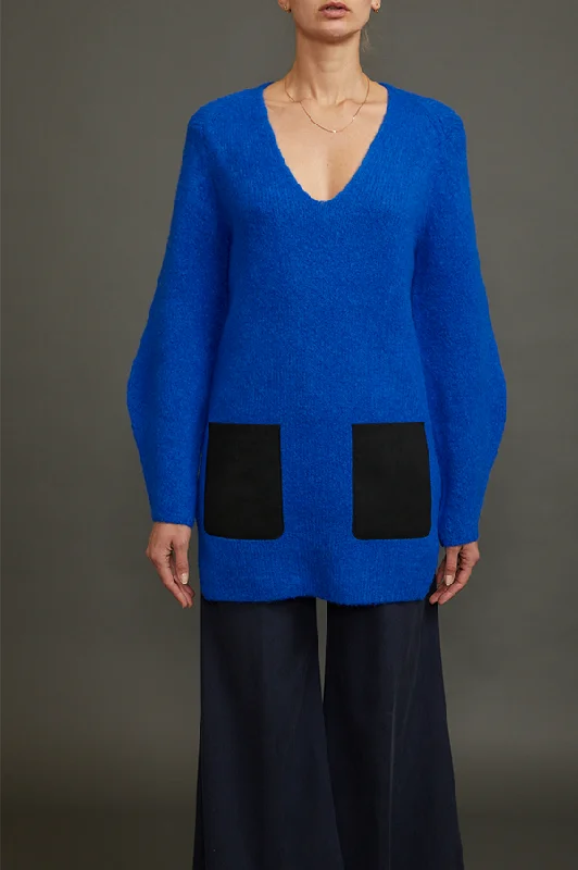 The Patch Pocket Tunic in Cobalt Blue