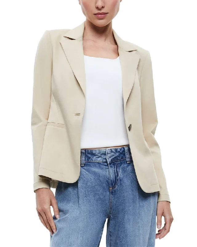 alice + olivia Macey Chino Blazer Structured Blazer Jacket