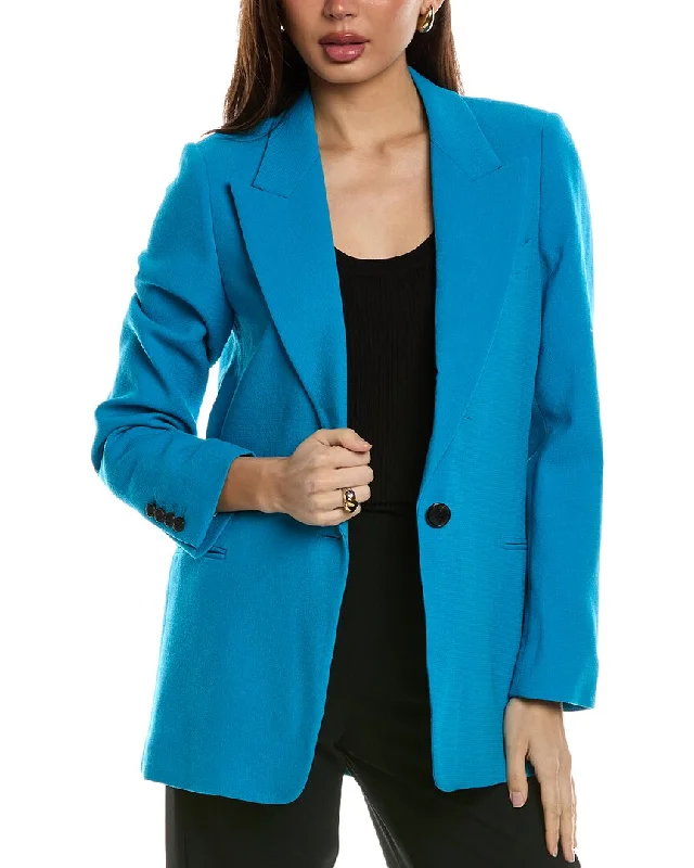 Reiss Blake Wool Blazer Zipper Blazer for Women