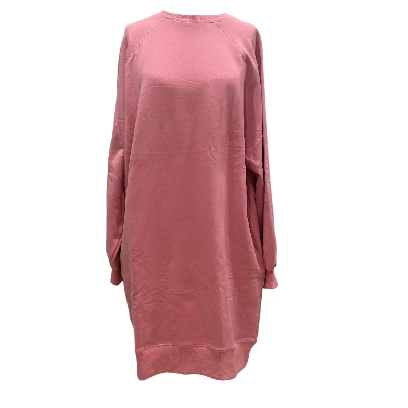 Oversized Sweatshirt Dress (Petite) Pink Rose Soft Hoodies for Women