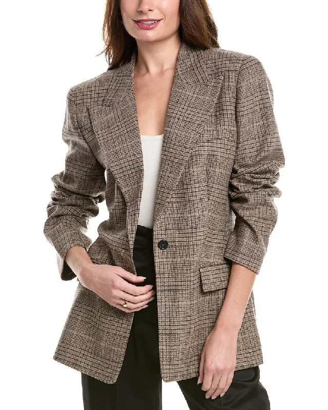 Michael Kors Collection Georgina Wool-Blend Blazer Oversized Women’s Blazer