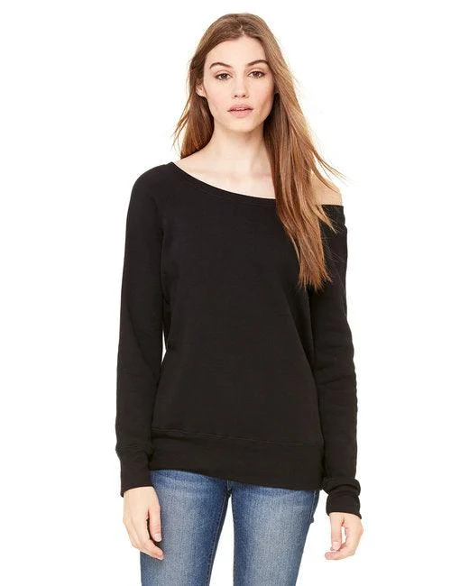 Bella + Canvas Ladies' Sponge Fleece Wide Neck Sweatshirt 7501 Casual Women’s Hoodies