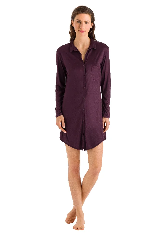 Grand Central Button Front Sleep Shirt | Prune Purple 77420-1491 Vintage pajama sets