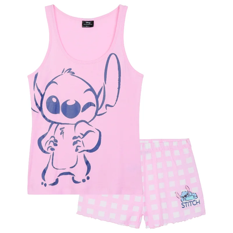 Disney Stitch Womens Short Pyjamas Set, Comfy Lounge Wear - Stitch Gifts Best pajama sets for teens