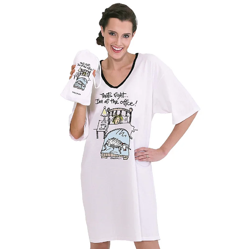 Emerson Street Clothing Co. | That's Right... I'm at the Office | Whimsical Ladies Nightshirt Women's pajama sets