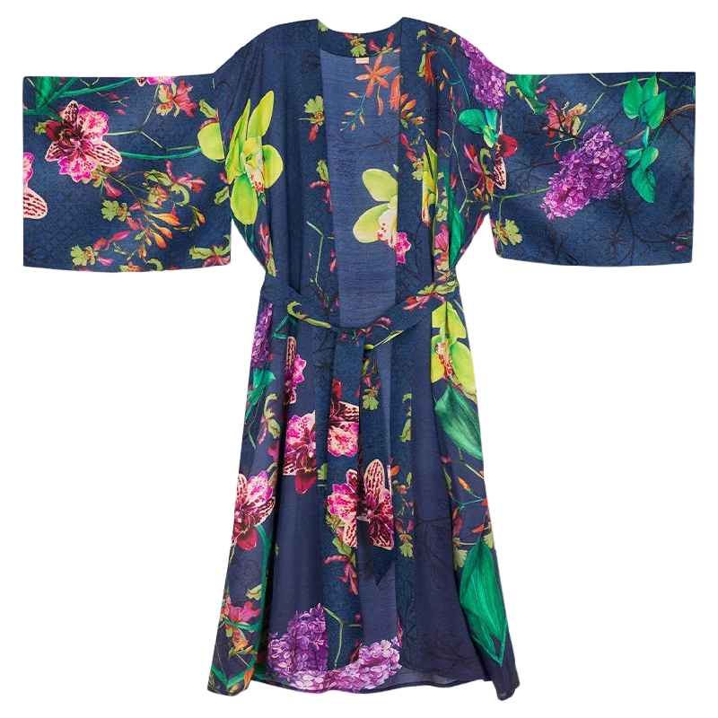 Powder Exotic Evening Kimono Dressing Gown Hoodie pajama sets