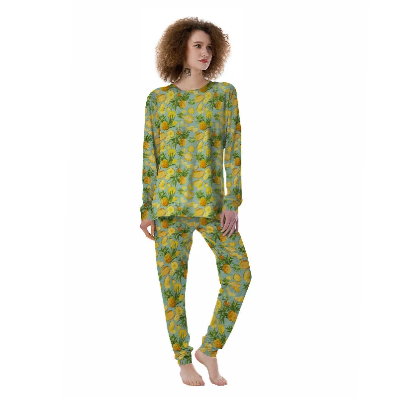 Pineapple Exotic Tropical Print Pattern Women's Pajamas Kids' pajama sets