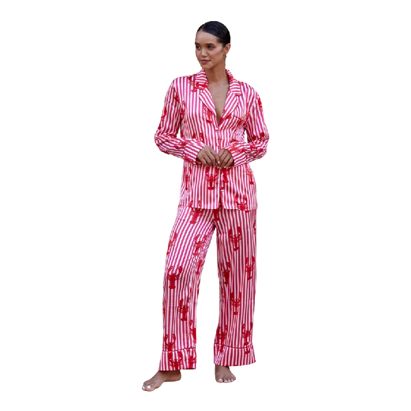 The Night Store Satin Trouser Pyjamas Set Breathable pajama sets