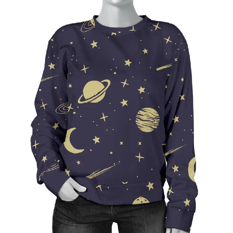 Constellation Pattern Print Women's Sweatshirt Must-have sweaters for this season