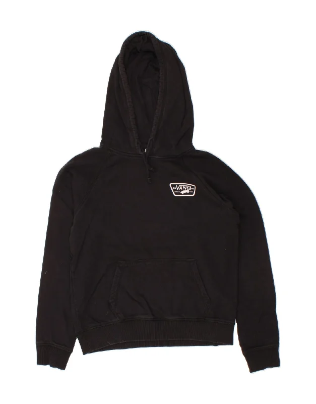 VANS Womens Hoodie Jumper UK 10 Small Black Cotton Party sweaters