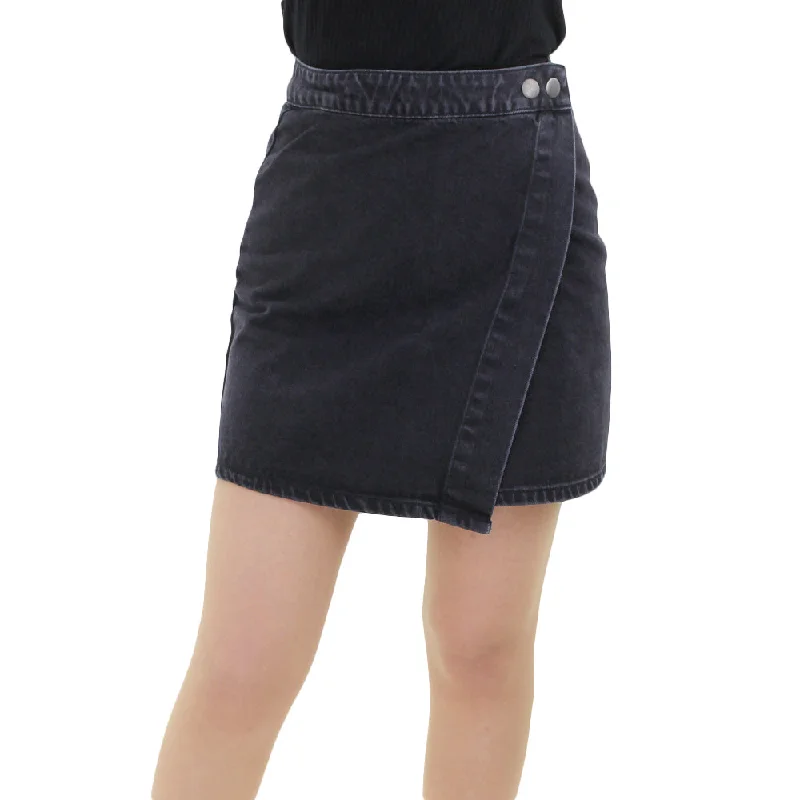 Women's Plain Solid Skirt,Black Winter unclassified skirts