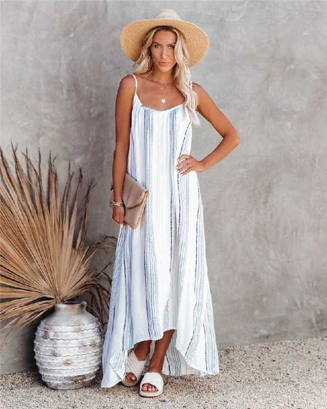 El Cerrito Tiered Tassel Tie Maxi Dress Leather maxi dresses