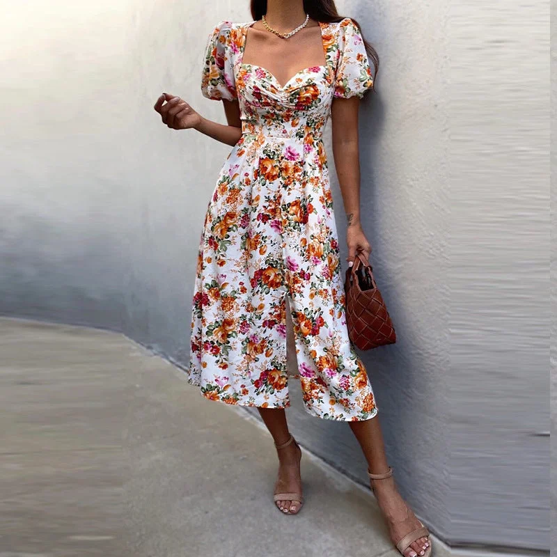 Let A Smile In Floral Maxi Dress Cotton maxi dresses