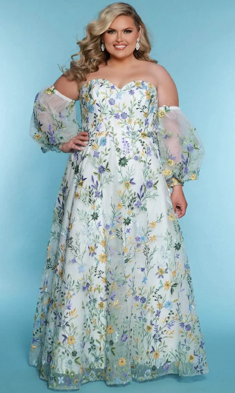 Sydney's Closet Bridal SC5326 - Floral Sweetheart Prom Gown Vintage party dresses