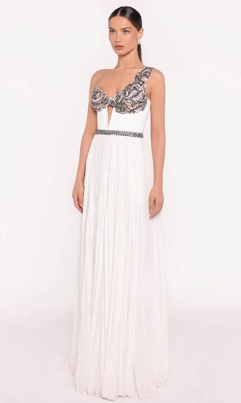 Tarik Ediz 98717 - Beaded One Shoulder Gown Outdoor party dresses