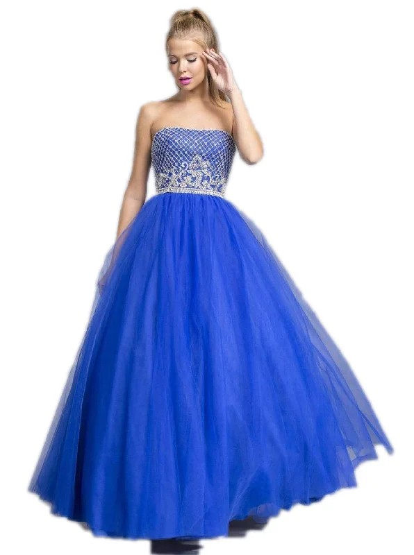 Trevi Collection - Embellished Straight Neck Prom Ballgown Shein party dresses