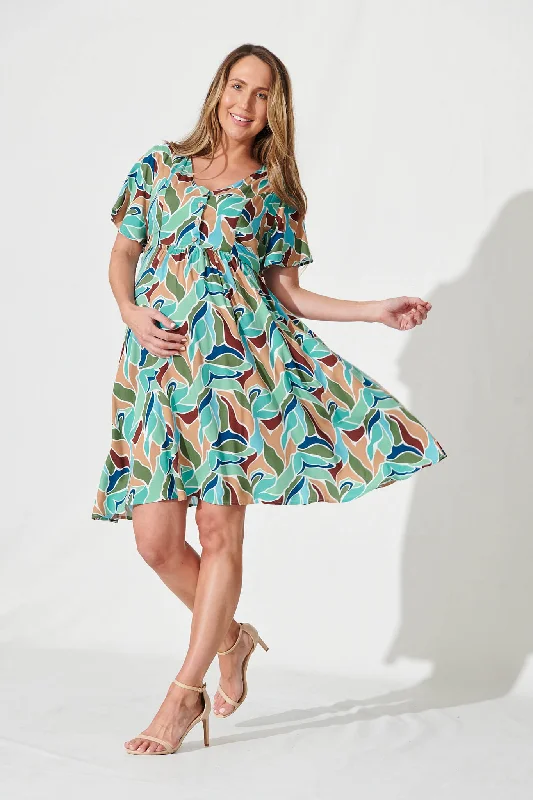 Wildest Dreams Dress In Neutral Multi Print Birthday floral dresses