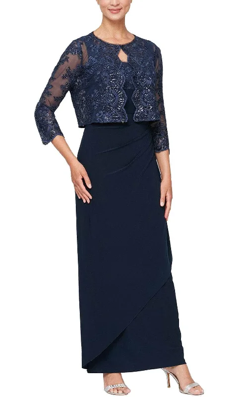 Alex Evenings 81171194 - Dress with Embroidered Bolero Short unclassified dresses