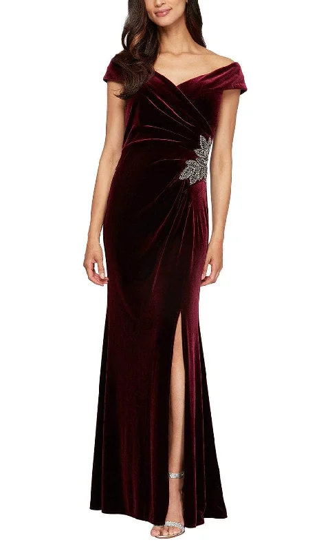 Alex Evenings 81917705 - Velvet Evening Dress Minimalist unclassified dresses