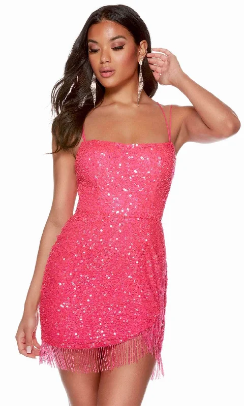 Alyce Paris 4623 - Spaghetti Straps Homecoming Dress Graduation unclassified dresses