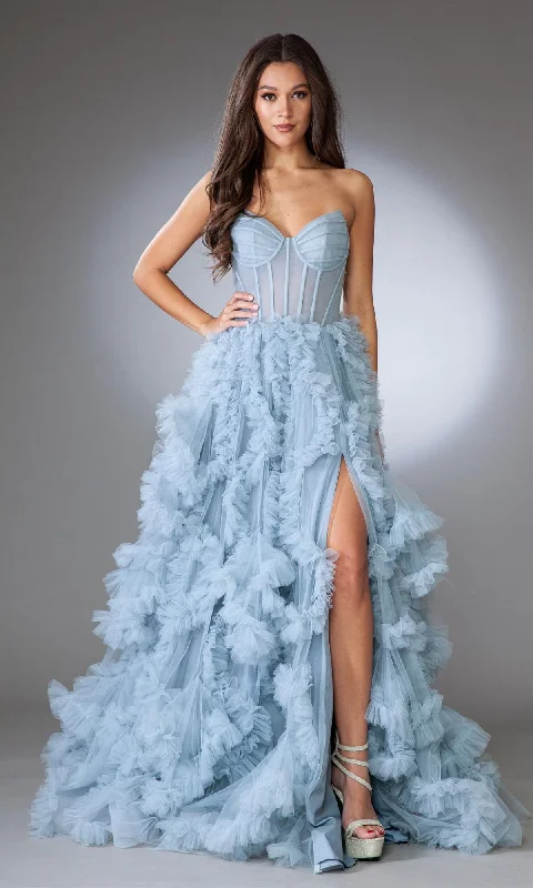 Amelia Couture Corset Ruffle Prom Ball Gown AC0019 Off-shoulder unclassified dresses