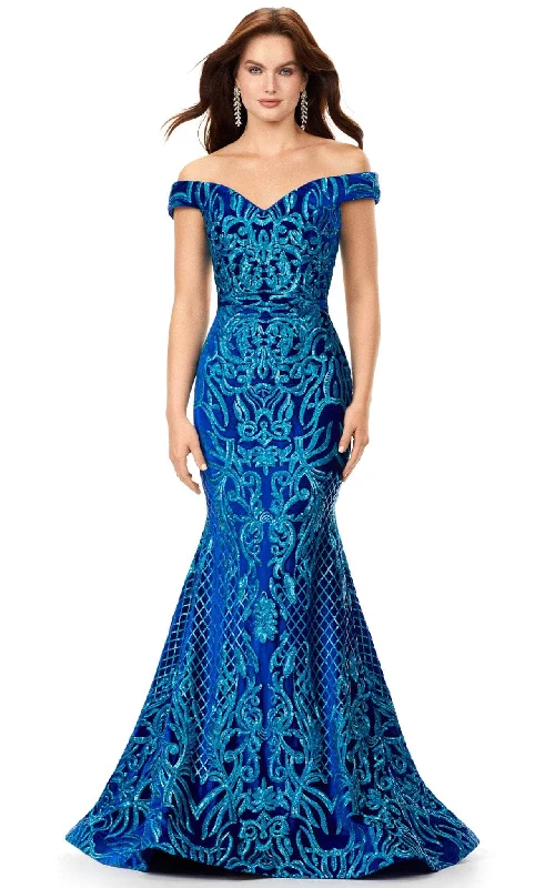 Ashley Lauren 11330 - Off-Shoulder Gown Boho unclassified dresses