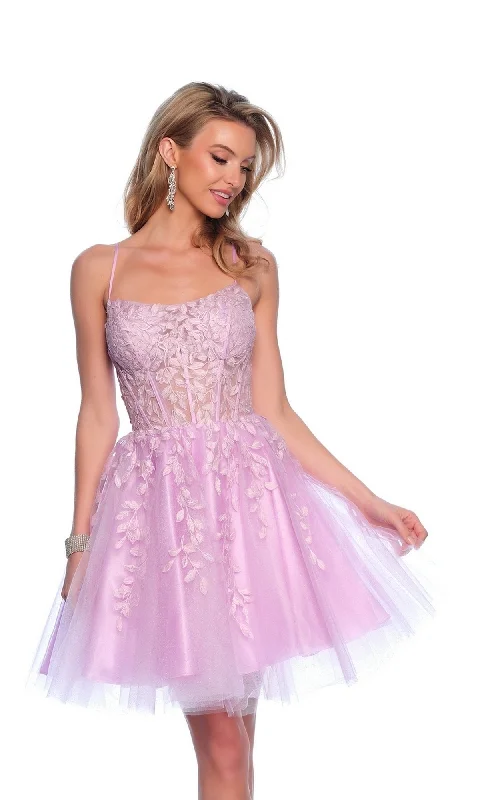 Purple Homecoming Dress: Dave & Johnny 11750 Smocked unclassified dresses