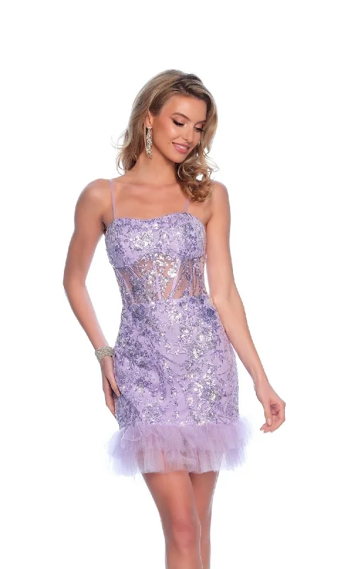 Dave & Johnny Lilac Purple Homecoming Dress 11958 Trendy unclassified dresses