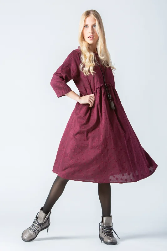 GRIZAS Dots Dress in Berry Y2K unclassified dresses