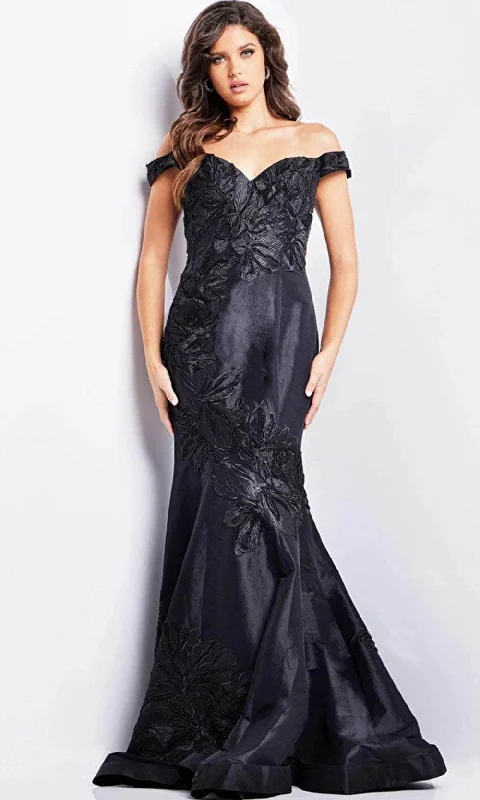 Jovani 23928 - Embroidered Off-Shoulder Evening Dress Chiffon unclassified dresses