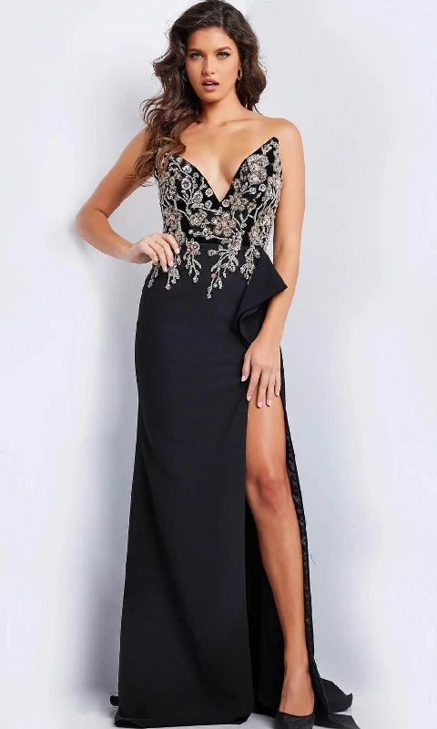 Jovani 23938 - Strapless High Slit Evening Gown Women's unclassified dresses