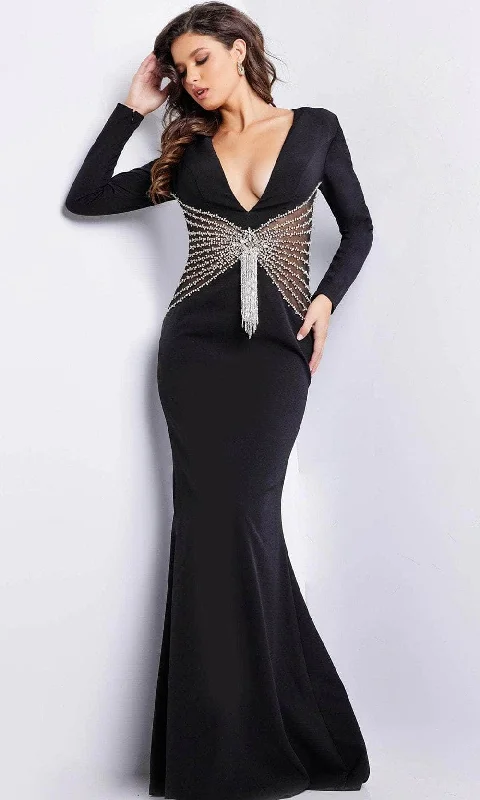 Jovani 26317 - Bejeweled Waist Evening Dress Beaded unclassified dresses