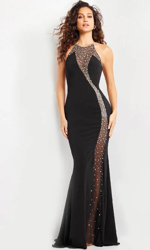 Jovani 37215 - Beaded Illusion Panel Prom Gown Fall unclassified dresses